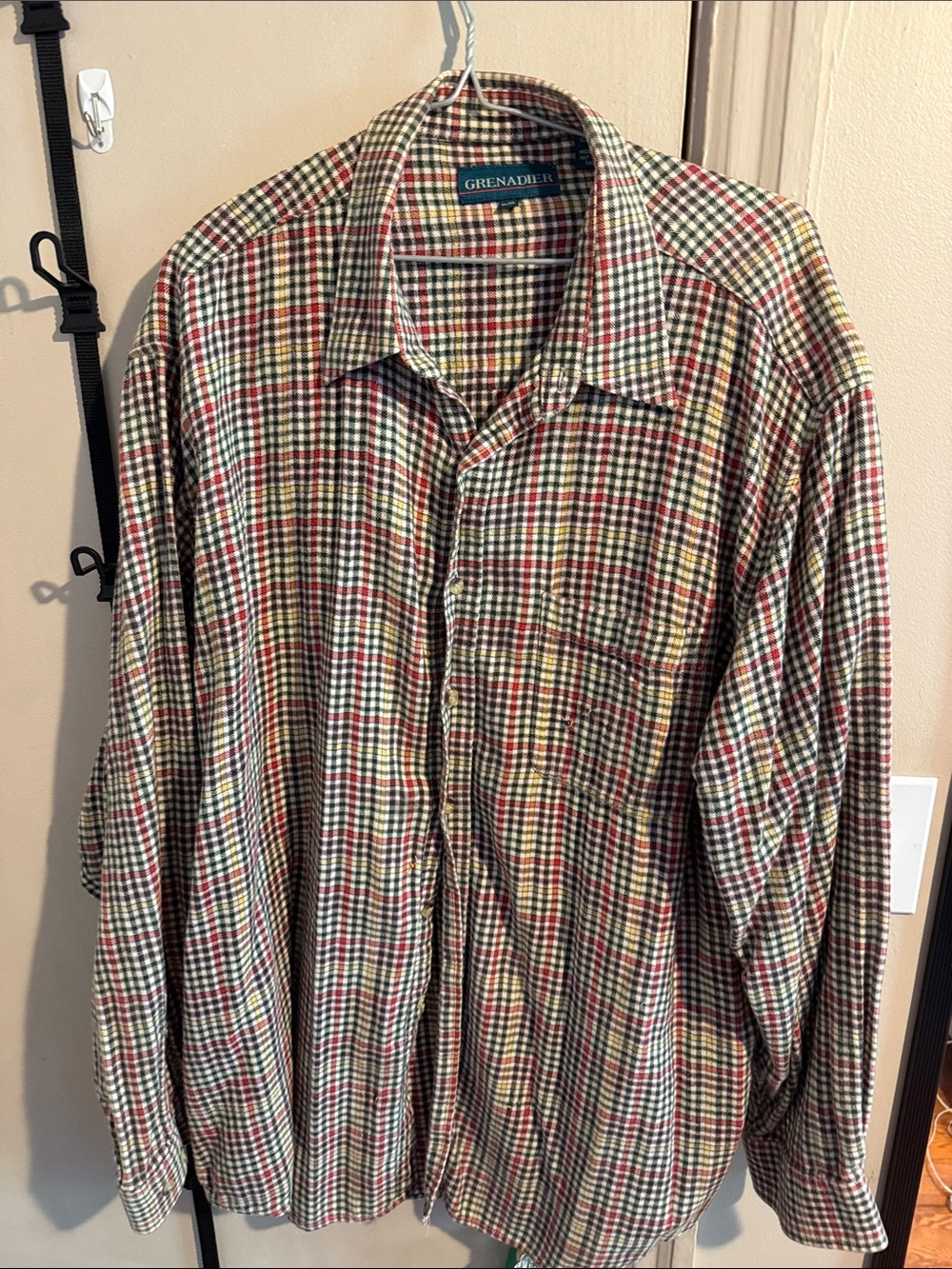 Men’s Multi-Color Plaid Button-Down Shirt